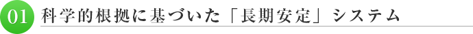科学的根拠に基づいた「長期安定」システム